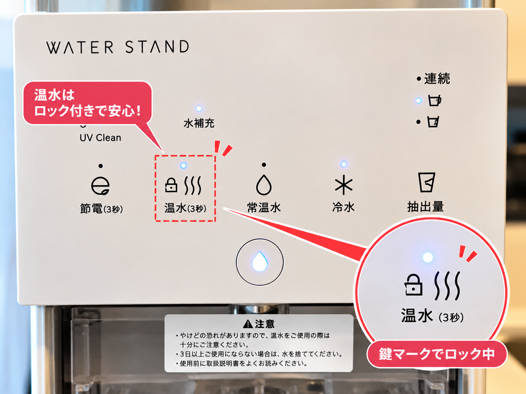 ピュアライフSの温水ロック機能