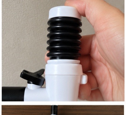 GEXマスタークリアの排水をスタートさせるポンプ部分のアップ