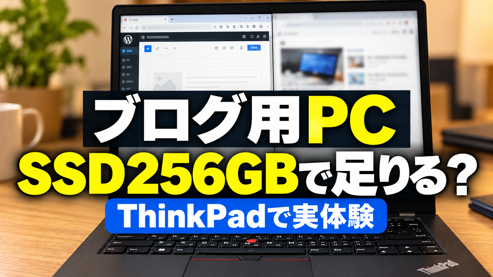 ブログ用ノートPCでSSD256GBを使い始めて感じた容量の実体験